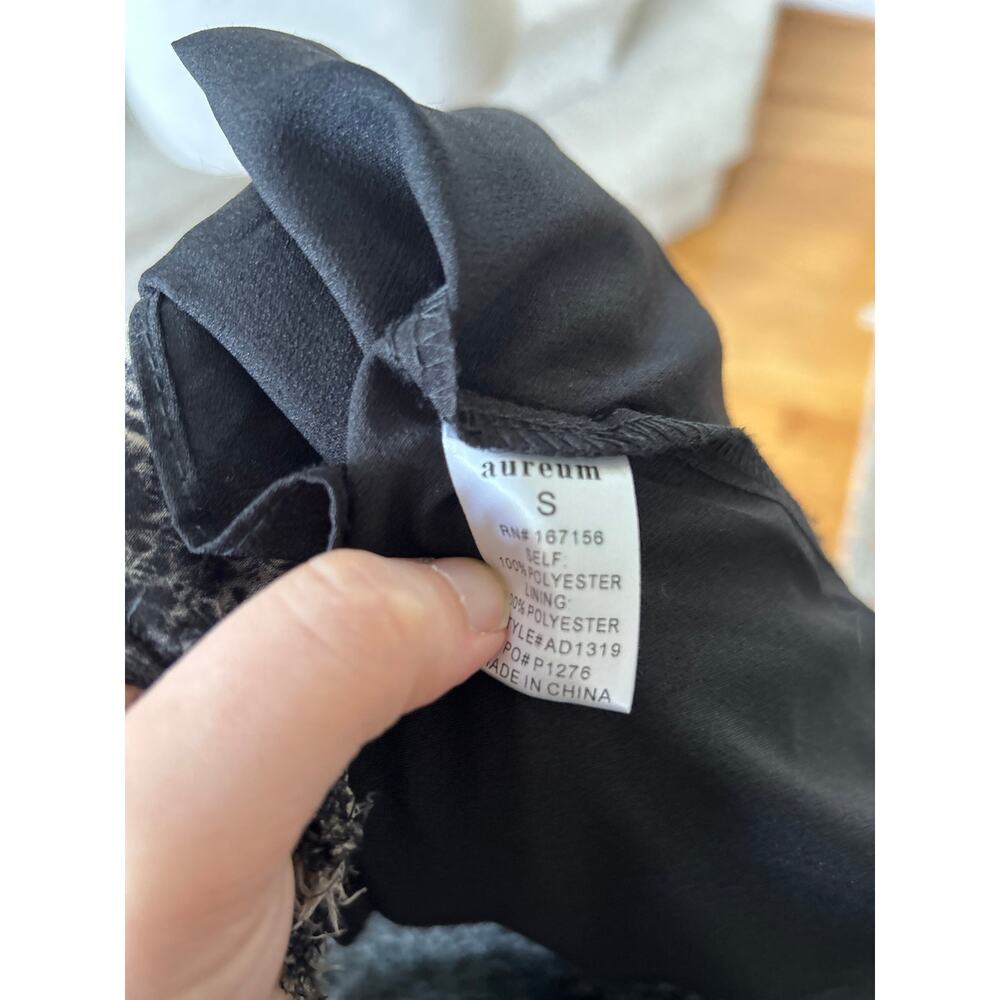 Aureum Black & Tan Plaid Frayed Milk Maid Whimsigoth Blouson Sleeve Midi Dress - Picture 5 of 8